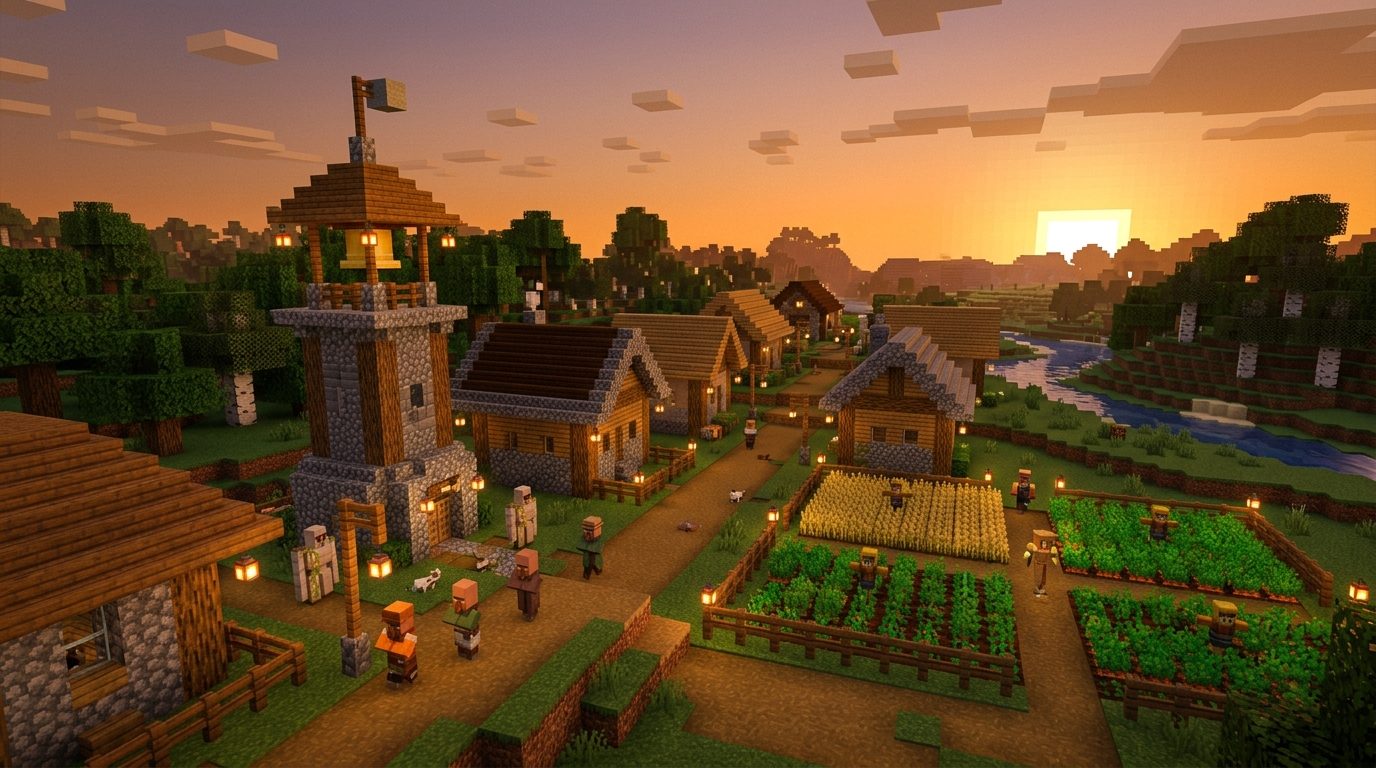 Minecraft : comment créer un village et obtenir ses premiers villageois