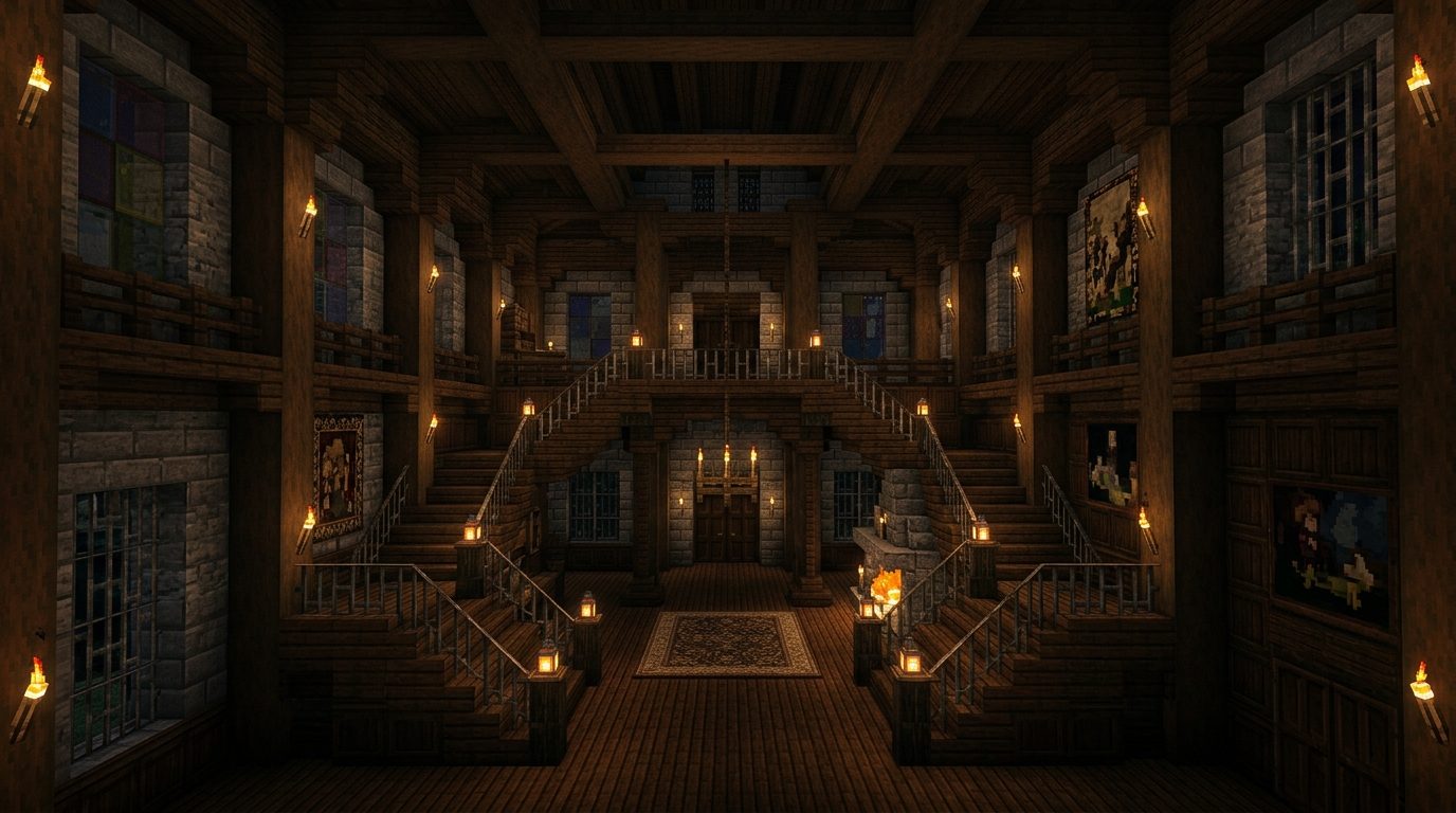 Minecraft : Reconstituer le mythique manoir de Resident Evil bloc par bloc